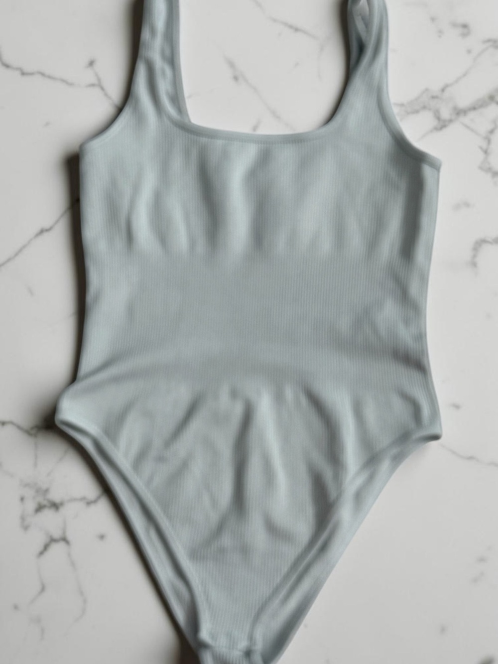Source Unknown Kids Ribbed One-Piece in Pale Blue